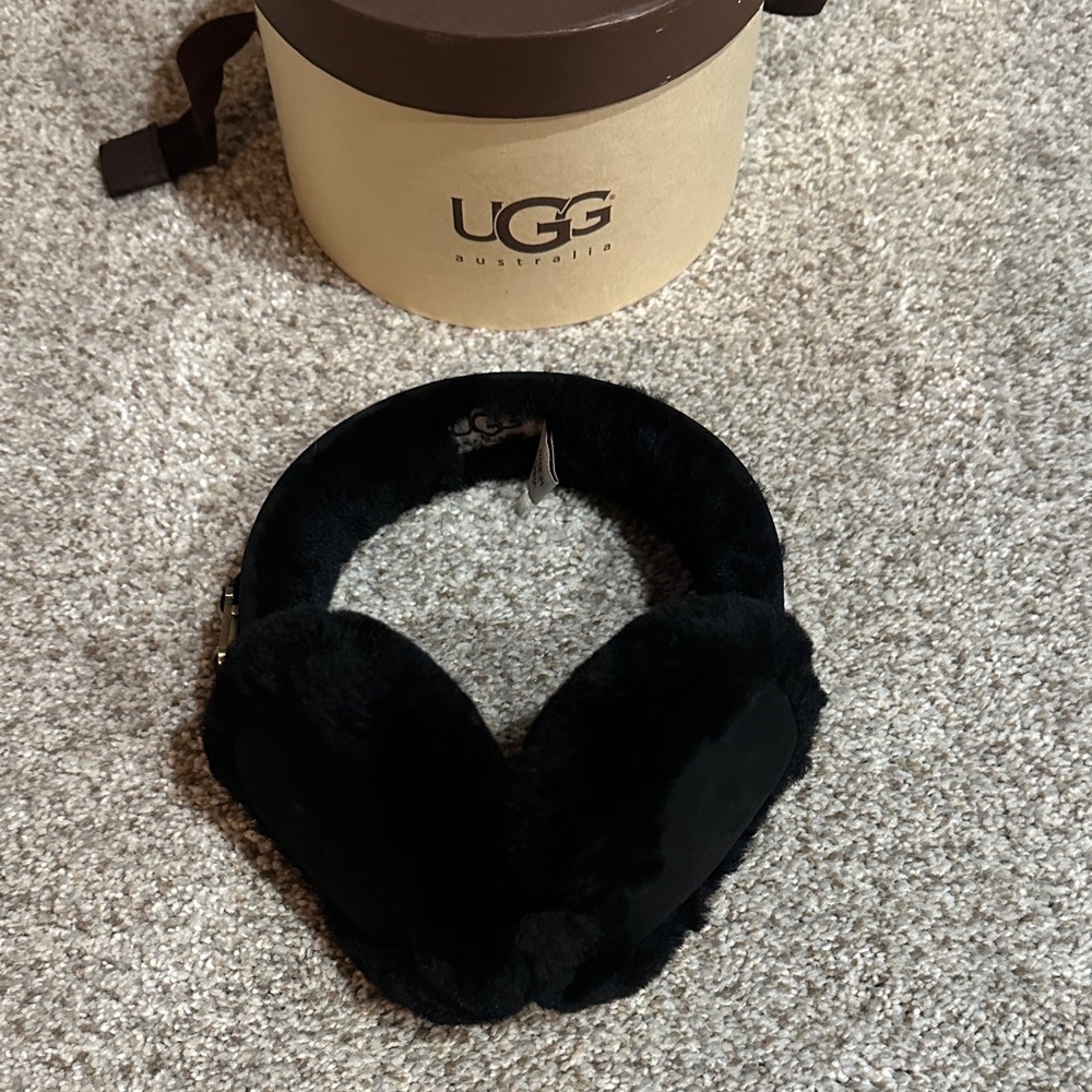 UGG Black Shearling Earmuffs